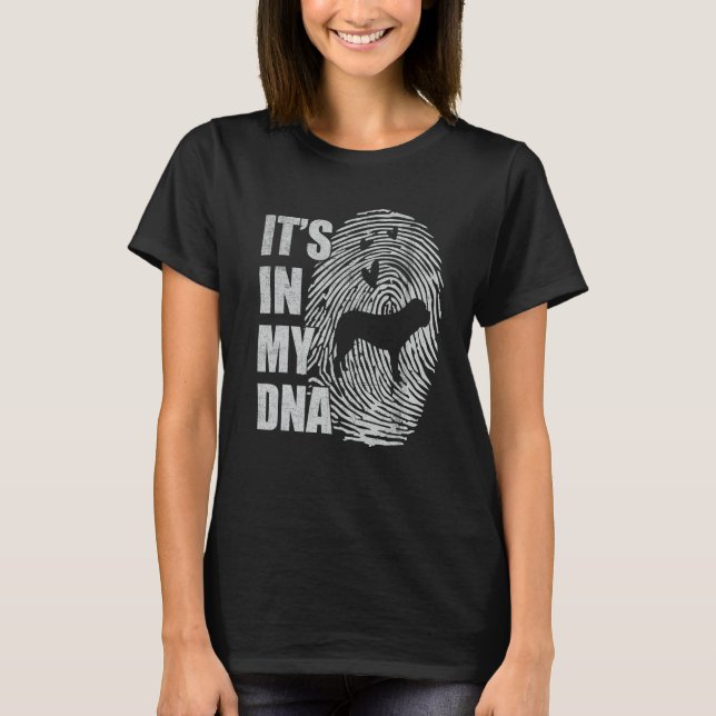 Dogue De Bordeaux DNA Dog Mom Dad Dog T-Shirt (Vorderseite)
