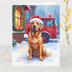 Dogue de Bordeaux Feuerwehrstation Santa Hut Karte