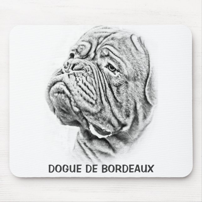 Dogue De Bordeaux - französischer Mastiff Mousepad (Vorne)