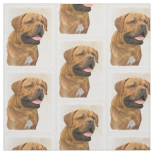 Dogue de Bordeaux Gemälde - Niedliche Hunde Kunst Stoff