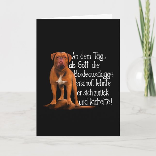 Dogue De Bordeaux Gift Dog Eigentümer Liebe Karte (Vorderseite)