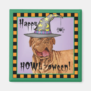 Dogue de Bordeaux Hexe Magnet