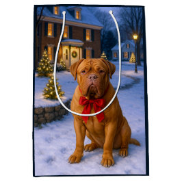 Dogue de Bordeaux Holiday Mittlere Geschenktüte