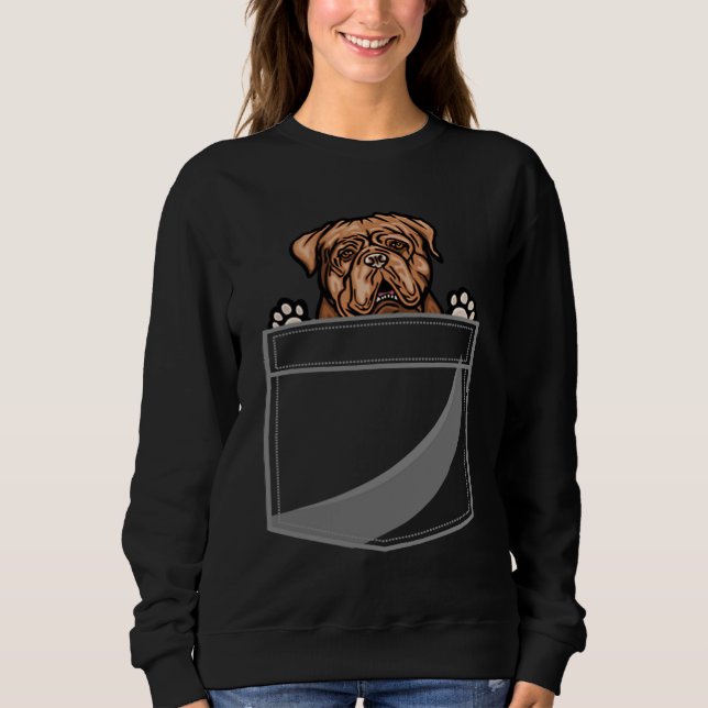 Dogue de Bordeaux In A Pocket Sweatshirt (Vorderseite)
