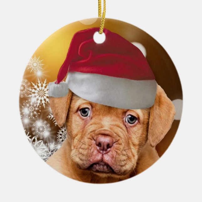 Dogue de Bordeaux Keramikornament (Vorne)