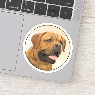 Dogue de Bordeaux Malerei - Niedliche Original Dog Aufkleber