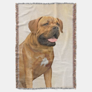 Dogue de Bordeaux Malerei - Niedliche Original Dog Decke