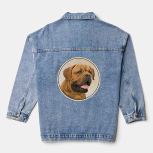 Dogue de Bordeaux Malerei - Niedliche Original Dog Jeansjacke