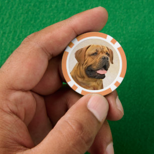 Dogue de Bordeaux Malerei - Niedliche Original Dog Pokerchips