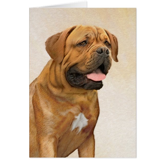 Dogue de Bordeaux Peinture - Cute Original Chien A (Devant)