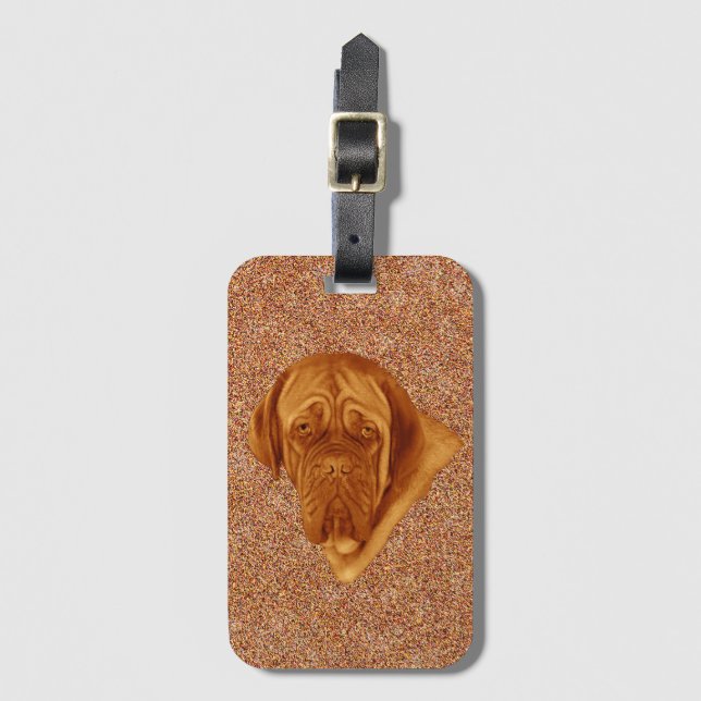 Dogue de Bordeaux Sooky Face Dog, Gepäckanhänger (Vorderseite Vertikal)