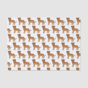 Dogue De Bordeaux Süßes Cartoon-Hund-Muster Seidenpapier