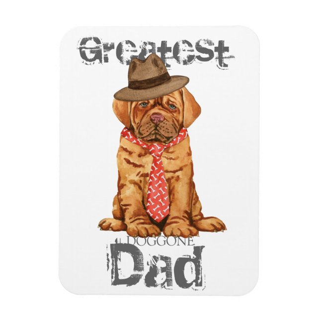 Dogue de Bordeaux Vater Magnet (Vertikal)