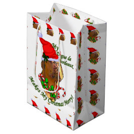 Dogue de Bordeaux Weihnachten Mittlere Geschenktüte