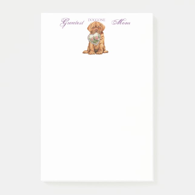 Dogue Herz-Mama Post-it Klebezettel (Vorderseite)