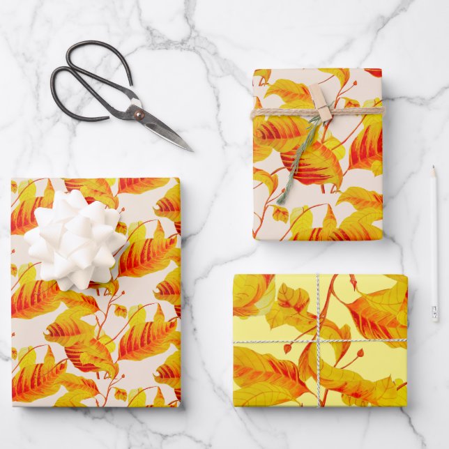 Dogwood-Blätter zum Wrapping Paper Set Geschenkpapier Set (Vorderseite)
