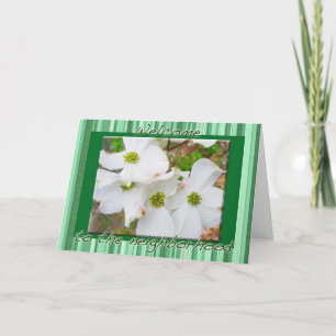Dogwood Blossoms Bienvenue à la carte de voisinage