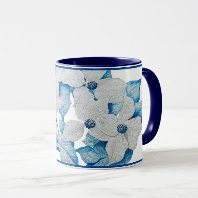 Dogwood-Blume auf einer Combo-Tasse Tasse (VorderseiteRechts)