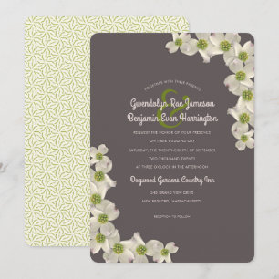 Dogwood Blume Border Designer Hochzeit Einladung