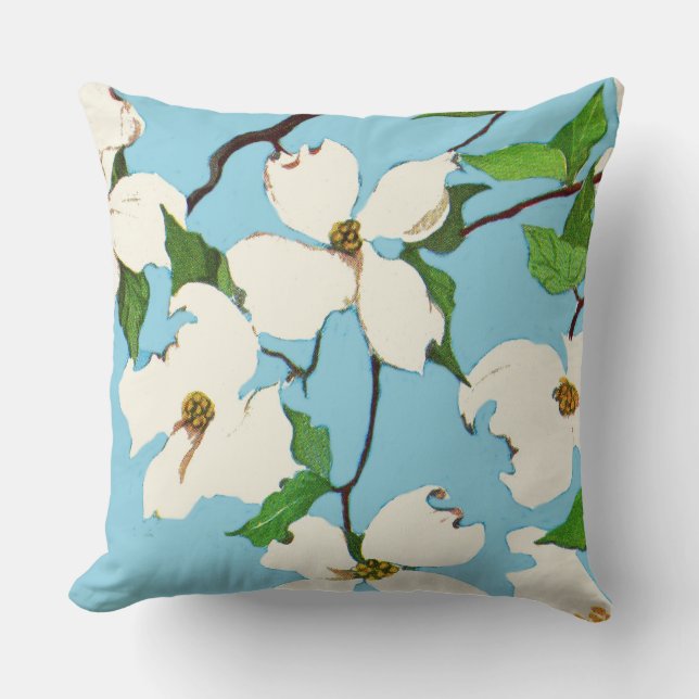 Dogwood-Blume Kissen (Vorderseite)