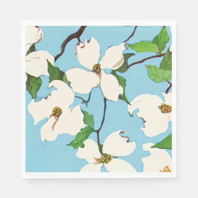 Dogwood-Blume Serviette (Vorderseite)