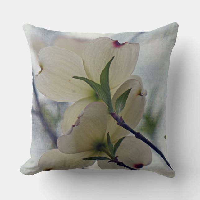 Dogwood-Blüten Kissen (Vorderseite)