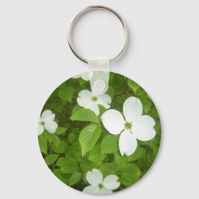 Dogwood-Blütenbaum Schlüsselanhänger (Vorderseite)