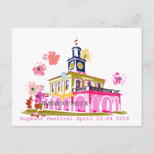Dogwood Festival 2016 Downtown Fayetteville NC Postkarte (Vorderseite)