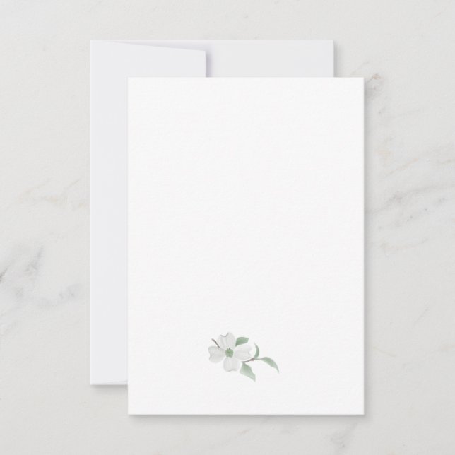 Dogwood-Flachbildschirme für Wasserfarben Dankeskarte (Vorderseite)
