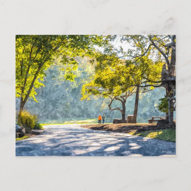 Dogwood Stroll Painterly Postkarte (Vorderseite)