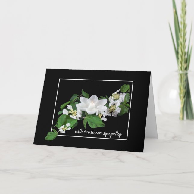 Dogwood und Lotus Candle Beileid Karte (Vorderseite)
