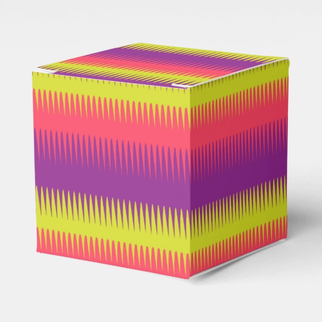Dogzahnlinien lila, rosa Kalkgrün Geschenkboxen Geschenkschachtel (Vorderseite)