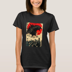 Dogzilla Hund Japanisch Kunst lustige Hunde Gesche T-Shirt