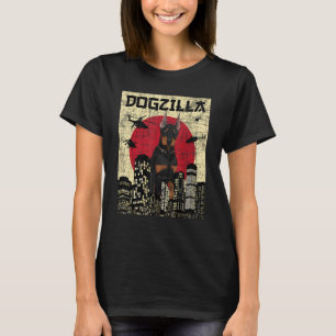 Dogzilla Japanischer Dobermann Canine Hund Haustie T-Shirt