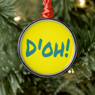 D'OH Funny Classic 90er Ornament Aus Metall