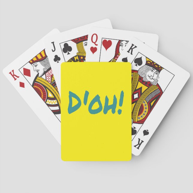 D'OH Funny Classic 90er Spielkarten (Rückseite)