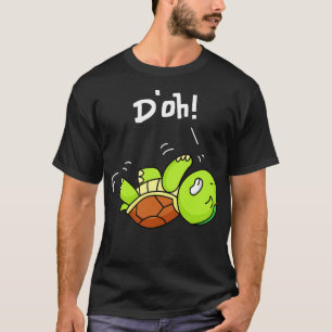 Doh Niedlich Funny Turtle beleuchtet Rückenspass T-Shirt