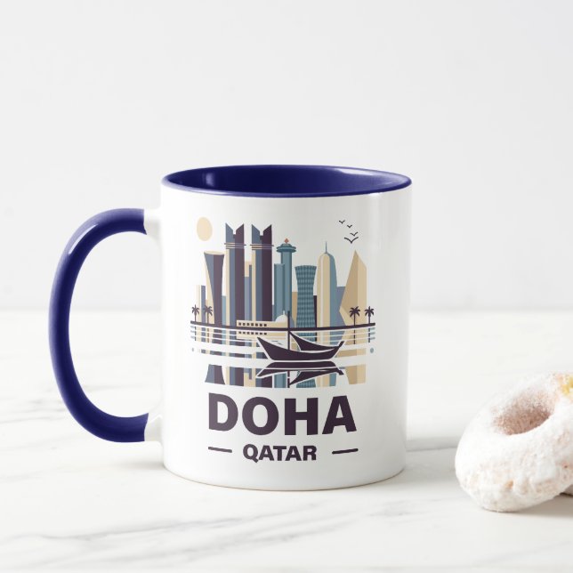 Doha-Halbinsel Katar Tasse (Mit Donut)