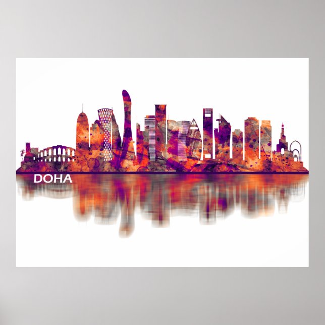 Doha Katar Skyline Poster (Vorne)
