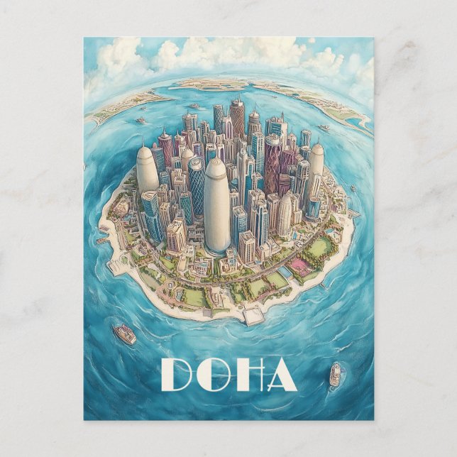 Doha Katar Travel Postkarte (Vorderseite)
