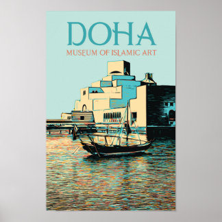 Doha Museum Islamische Kunst Illustration Katar Poster