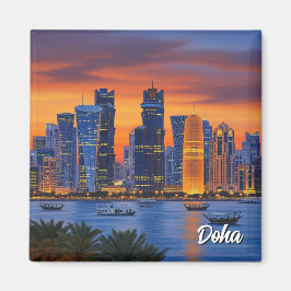 Doha Qatar Reise Magnet