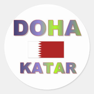 Doha Runder Aufkleber
