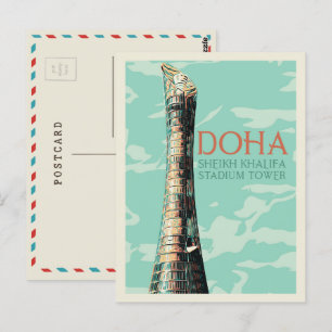 Doha Sheik Khalifa-Stadion zur Veranschaulichung K Postkarte
