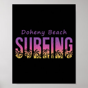Doheny State Beach Surfer-Shirt, Retro Kalifornien Poster
