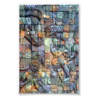 Doi Inthanon Chedi Carved Tiles Fotodruck