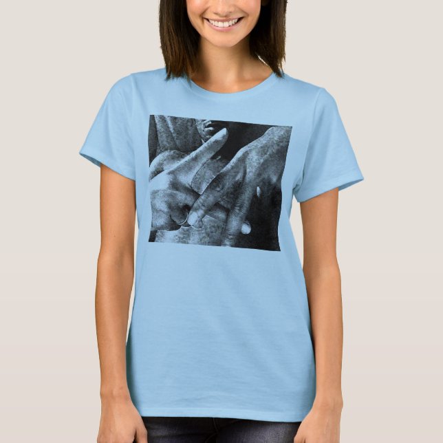 Doigt de LA, T-shirt de doigt de La pour la fille, (Devant)