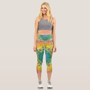 Doily Pattern-2 High Waisted Capris