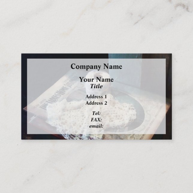 Doily und Crochet Thread Visitenkarte (Vorderseite)