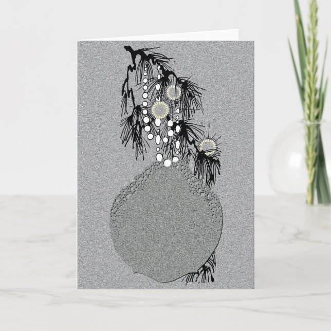 Doily-Verzierung 1 Feiertagskarte (Vorderseite)